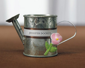 Photo of Mini Watering can with pink flower