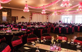 wedding set up in longmeadows banquet hall